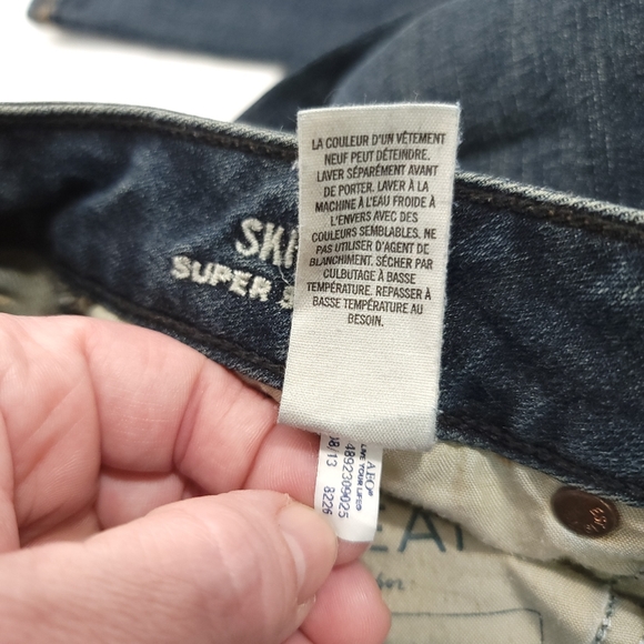 American Eagle Skinny Super Stretch Dark Wash Denim Blue Jeans Sz 4 - Picture 8 of 8